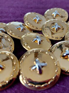 One Dozen Vintage Gold St. John Buttons